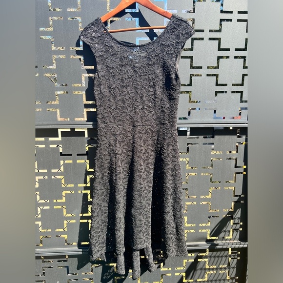 Connected Apparel Womens Sequins Black Lace Romantic Fit and Flare Dress 10 - Picture 3 of 13
